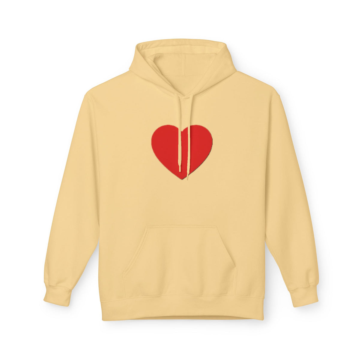 Heart Split Hoodie — Minimal Red Broken Heart Pullover