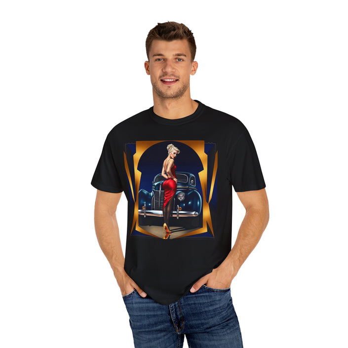Stylish Glamour T-Shirt folded neatly, highlighting its trendy design and quality stitching.