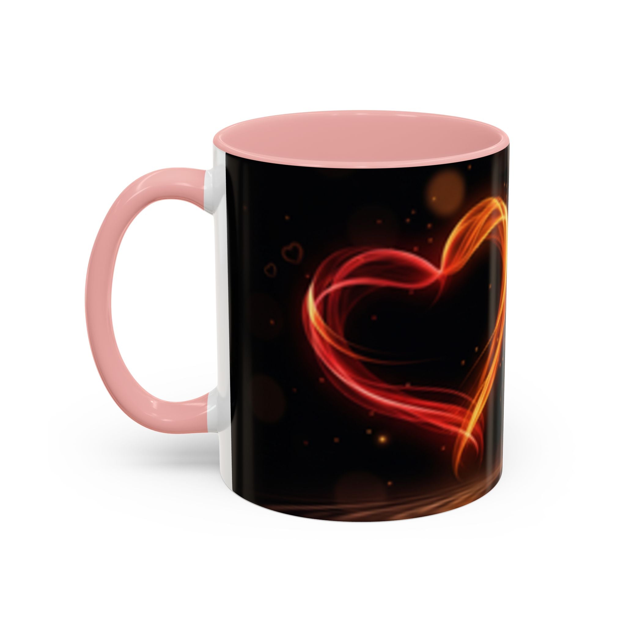 Neon Heart Accent Coffee Mug – Romantic Glow 11/15oz US