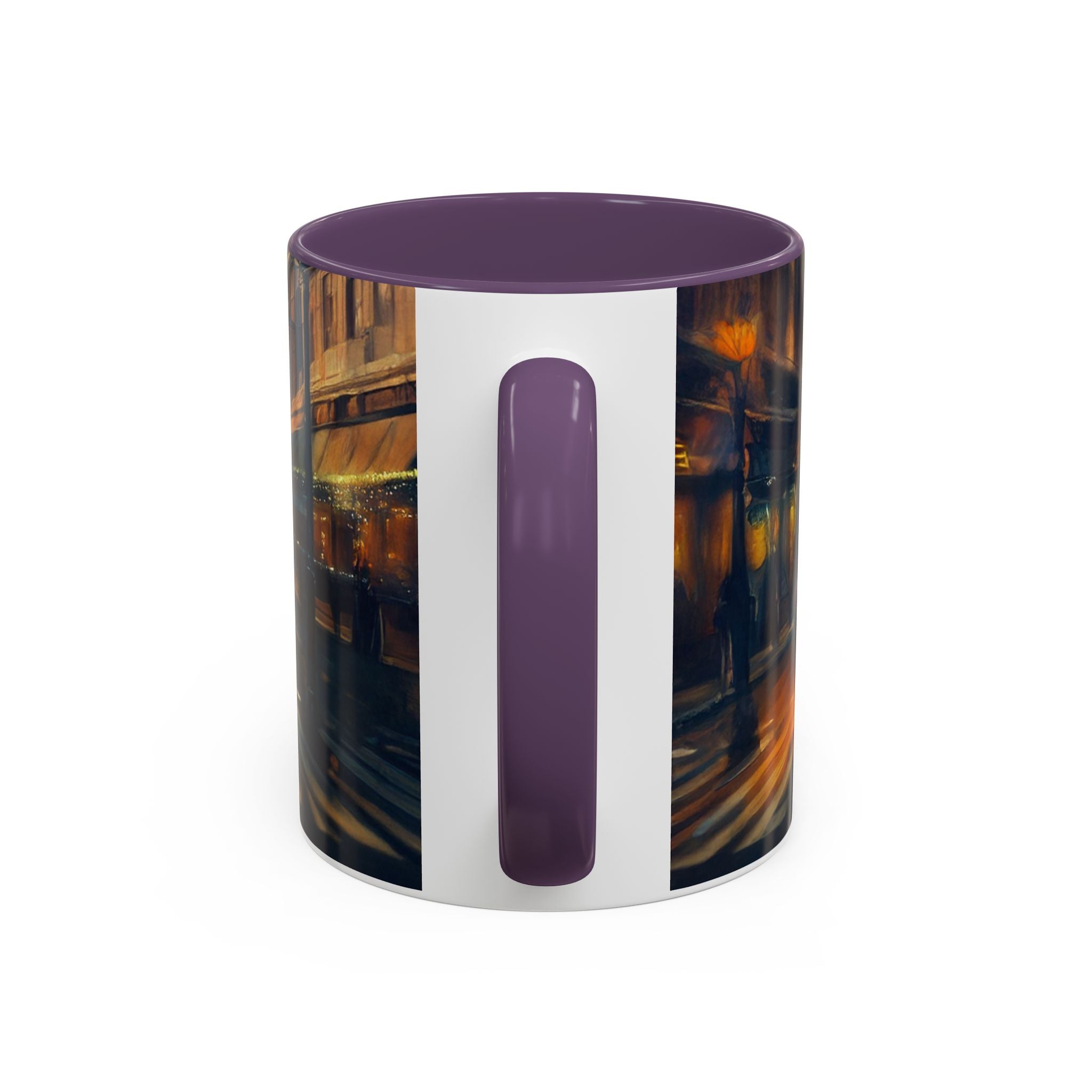 Delightful Vintage-Inspired Cityscape Accent Coffee Mug - 11oz &amp; 15oz perfect for urban art lovers.