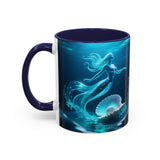 Mermaid Shell Accent Coffee Mug – Ocean Fantasy 11/15oz US