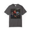 Lifestyle shot featuring Vintage Glamour T-Shirt at an outdoor gathering, capturing its casual and trendy vibe.