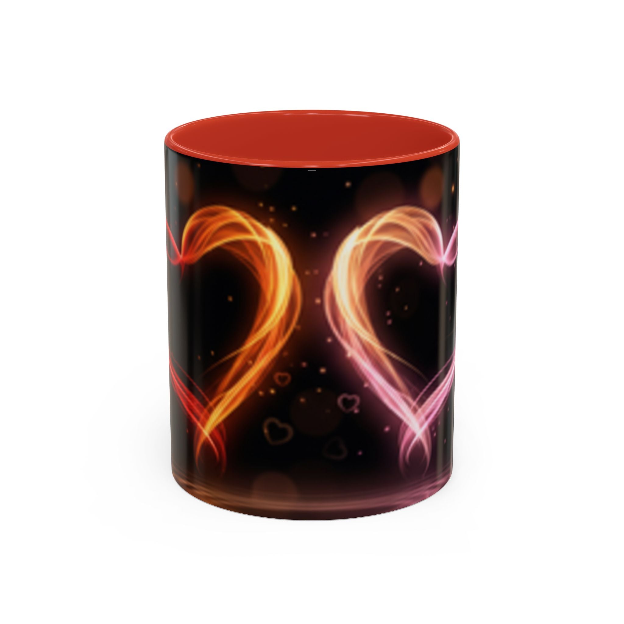 Neon Heart Accent Coffee Mug – Romantic Glow 11/15oz US