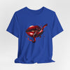 Red Lip Design Unisex Jersey Tee | Casual Wear, Trendy Shirt, Gift for Her, Summer Style, Statement Top