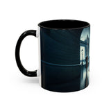 Elegant Cityscape Coffee Mug - 11oz surrounded by a cozy coffee setup.