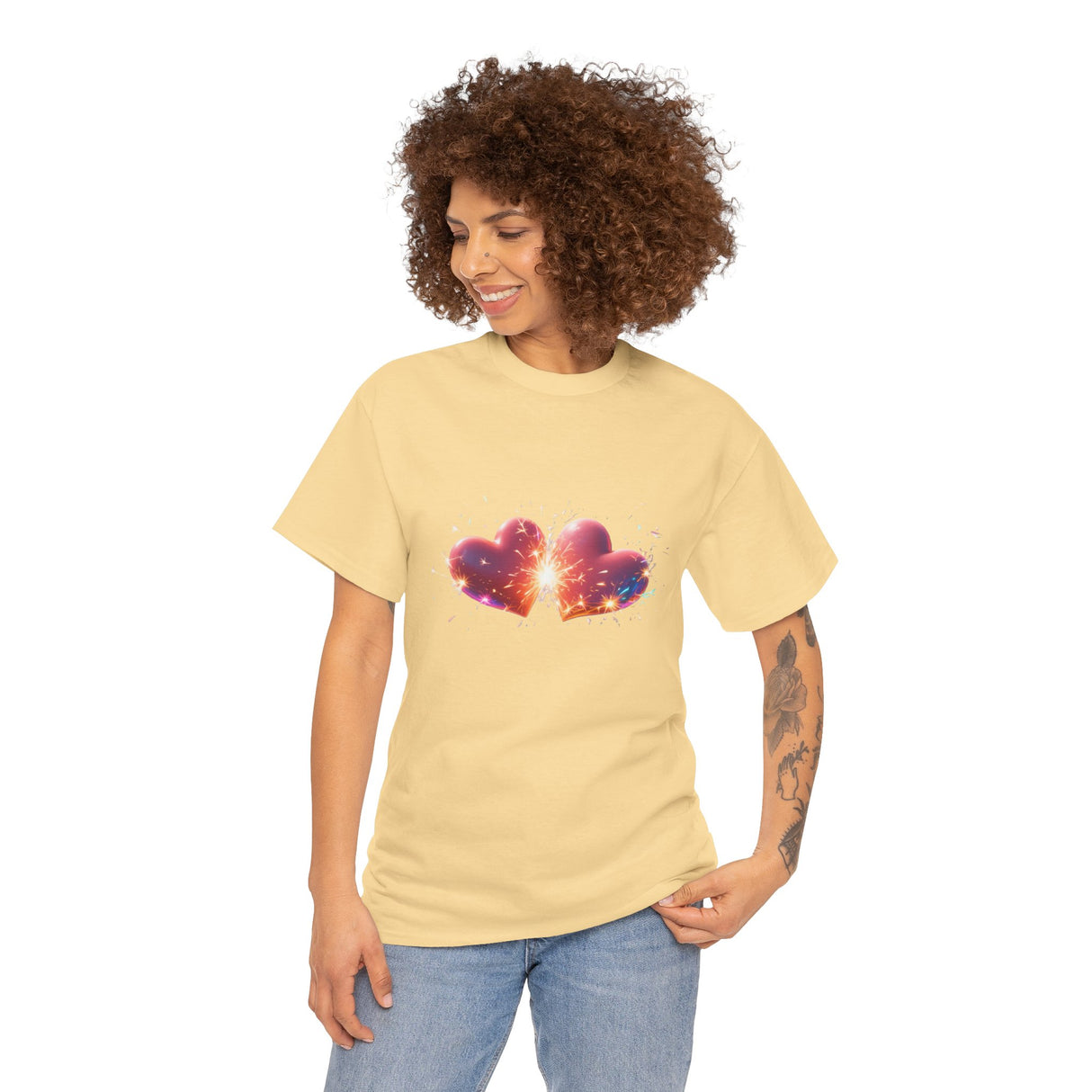 Cosmic Heart T-Shirt laying flat to display its relaxed fit and crew neckline.