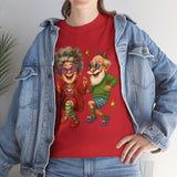 Dancing Seniors Illustration T‑Shirt showcasing a playful scene enhancing personal wardrobe.