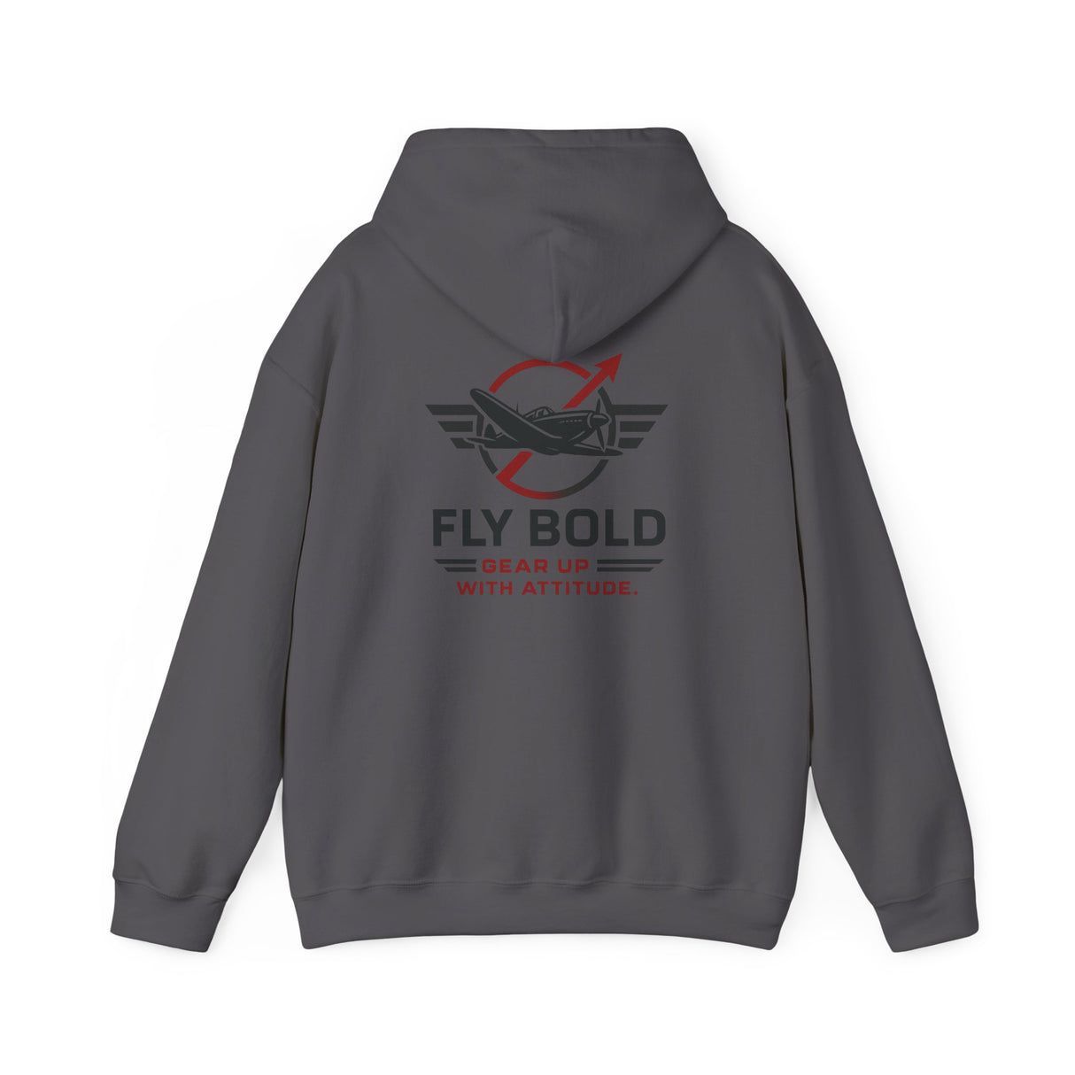 Fly Bold Hoodie worn for aviation activities, demonstrating utility and comfort.