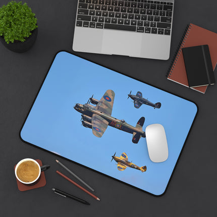 Battle of Britain Flight Desk Mat | Pilot Gift, Office Decor, Gaming Mat, Home Office Accessories, Aviation Theme, Spitfire, Hurricane, Lancaster, Fighter, WW2, Vintage, Battle of Britain Flight, RAF
