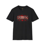 Rebirth Graphic T-Shirt — Distressed Red Flame Logo Tee