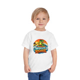 Wave Roar Toddler Tee — Dino Surf Beach Graphic Shirt