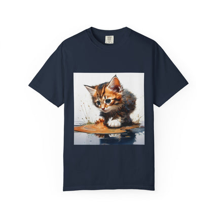 Kitten T-Shirt, Retro Fashion Tee, Stylish Casual Wear, Gift for Her, Trendy T-Shirt for Events