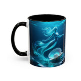 Mermaid Shell Accent Coffee Mug – Ocean Fantasy 11/15oz US