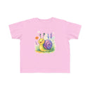 Cute Snail Toddler T-Shirt - Fun and Colorful Jersey Tee for Kids showcasing its creative design.