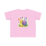 Cute Snail Toddler T-Shirt - Fun and Colorful Jersey Tee for Kids showcasing its creative design.
