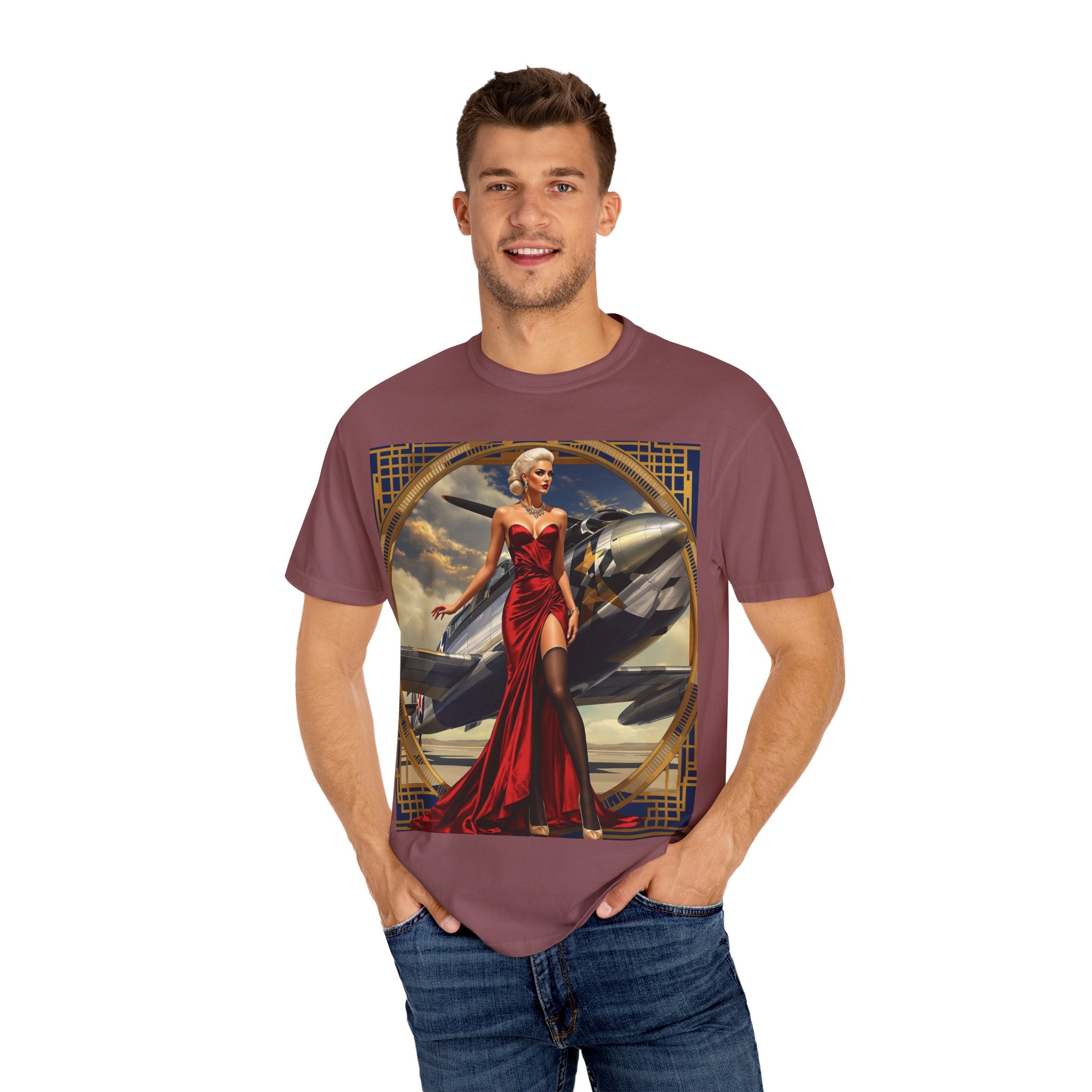 Vintage Glamour T-Shirt, Retro Fashion Tee, Stylish Casual Wear, Gift for Him, Trendy T-Shirt for Events