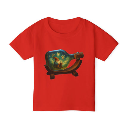 Whimsical Toddler T-Shirt with Bottle Design, Cute Kids Tee, Gift for Toddlers, Birthday Outfit, Playful Apparel
