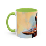 Artistic Red Dress Accent Coffee Mug - 11oz capturing attention with its stunning artistic flair