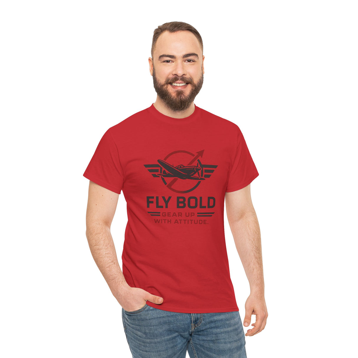 The fashionable design of the Fly Bold Graphic Tee perfect for casual outings.
