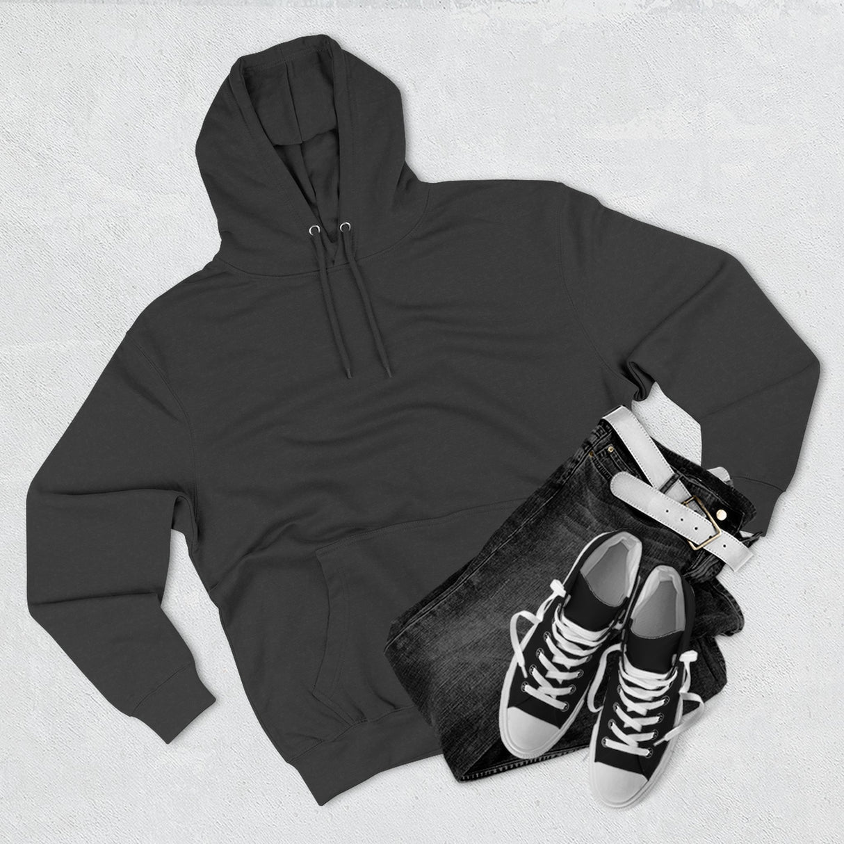 Side view of the Flying Is Freedom Hoodie displaying the relaxed fit and stylish design.