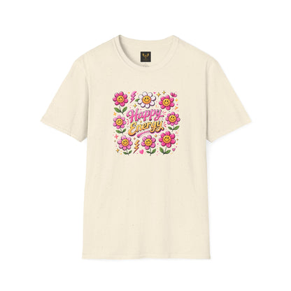Happy Earth Floral Graphic T-Shirt day graphic design close up