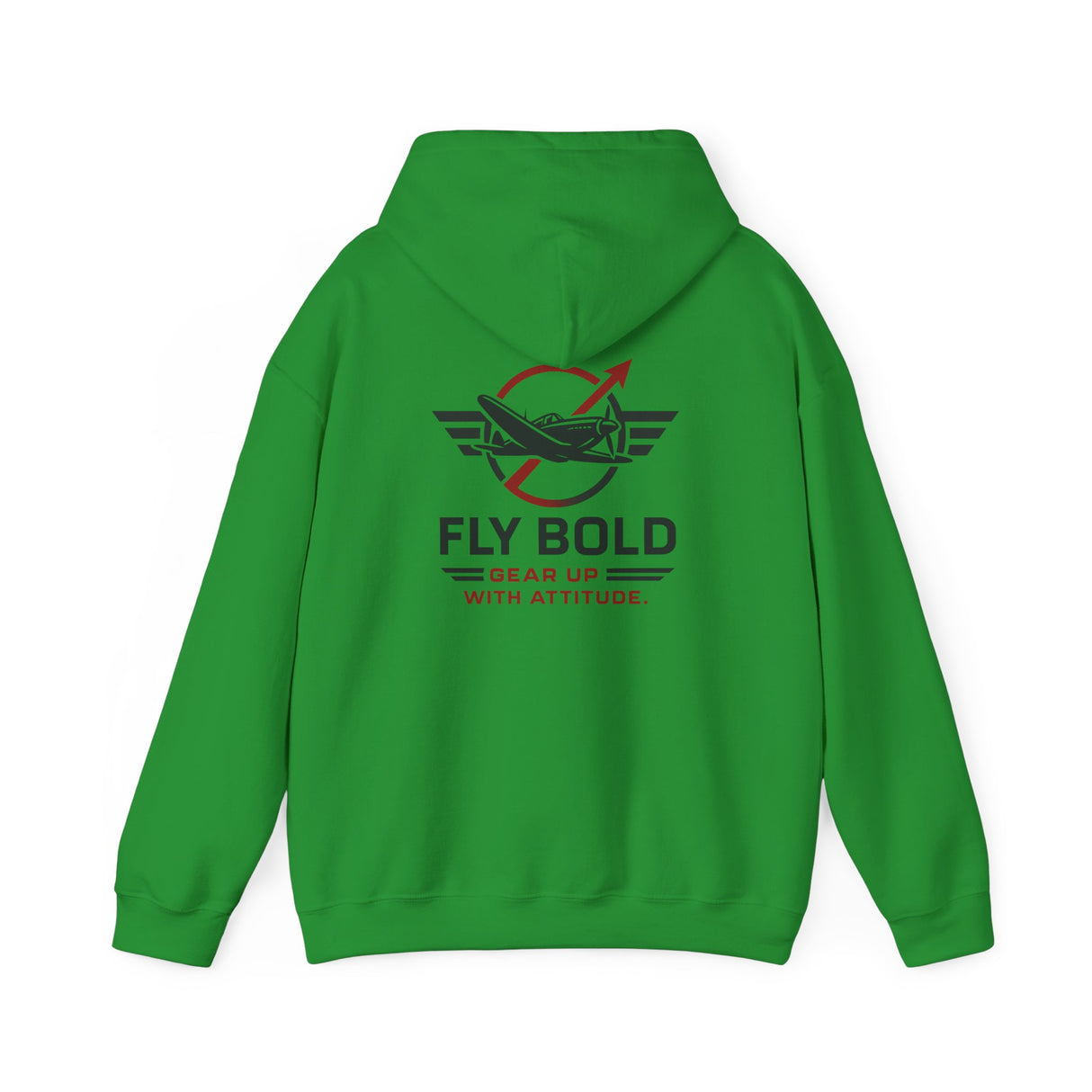 Profile view of Fly Bold Hoodie, showcasing its stylish appeal.