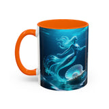 Mermaid Shell Accent Coffee Mug – Ocean Fantasy 11/15oz US