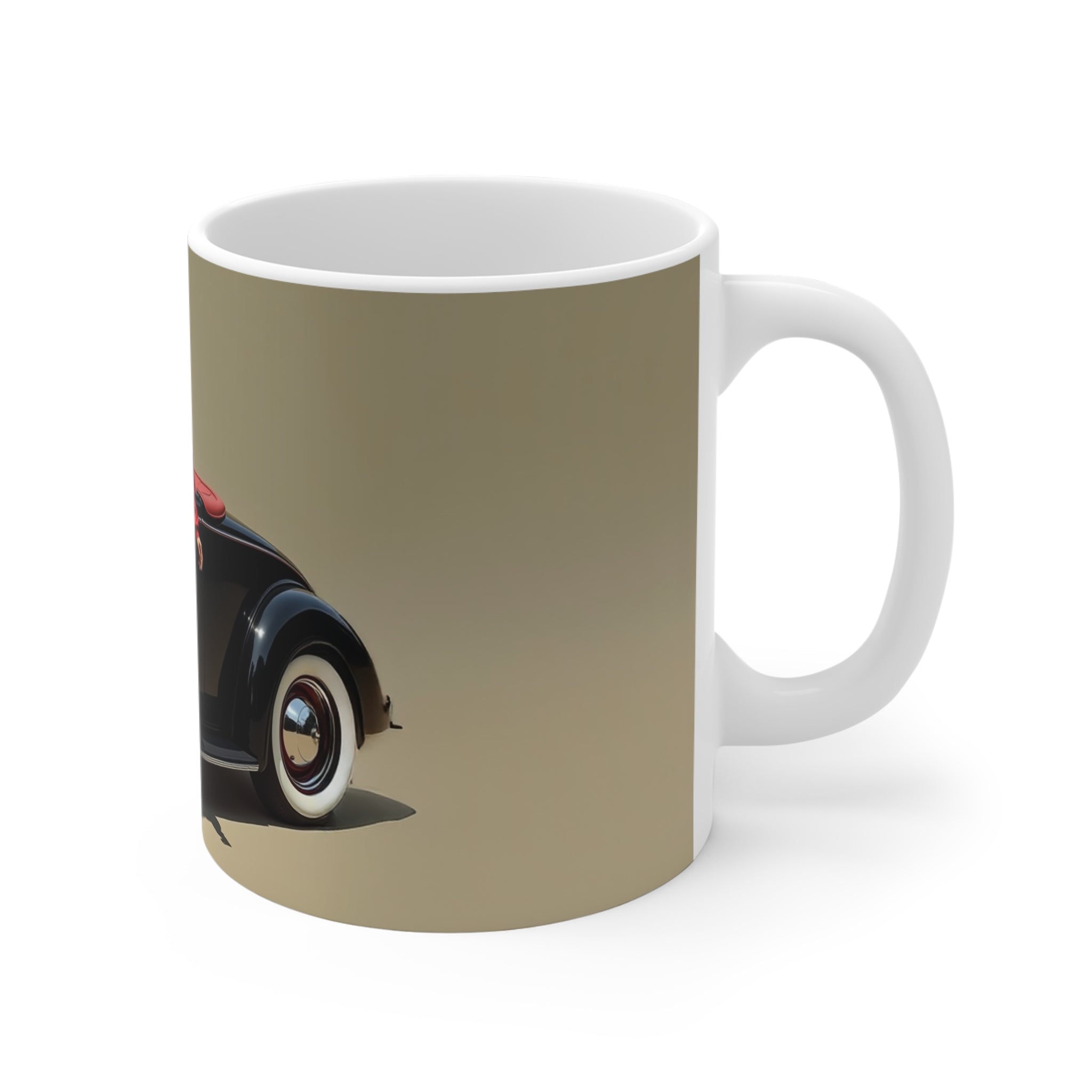 Glamour  Dress,  London Mug, Enthusiast Gift, Coffee Cup, Retro, Unique, Mug, Glamour, Retro, Woman, Dress, Red , London