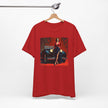 Vintage aesthetic close-up of Retro Glamour Classic Tee For Him, emphasizing its unique graphic.