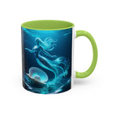 Mermaid Shell Accent Coffee Mug – Ocean Fantasy 11/15oz US