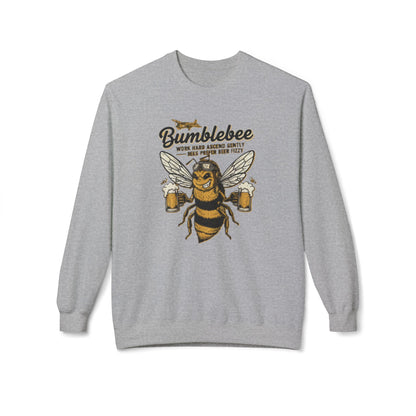 Bumblebee Beer Crewneck Sweatshirt — Playful Bee Graphic Sweatshirt for Beer Lovers US