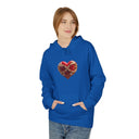 Rose Heart Hoodie — Vintage Floral Heart Graphic Pullover
