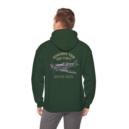Testimonial of a satisfied customer wearing the Spitfire Series Hoodie - Remember Your First Flight? capturing its charm.