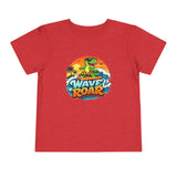 Wave Roar Toddler Tee — Dino Surf Beach Graphic Shirt