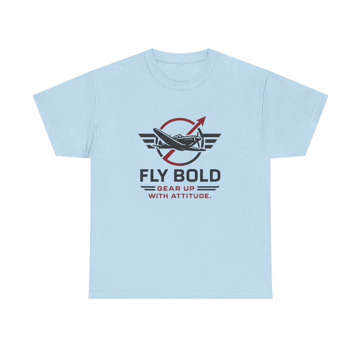 Flat lay of Fly Bold Graphic Tee, made from soft cotton fabric for everyday wear.