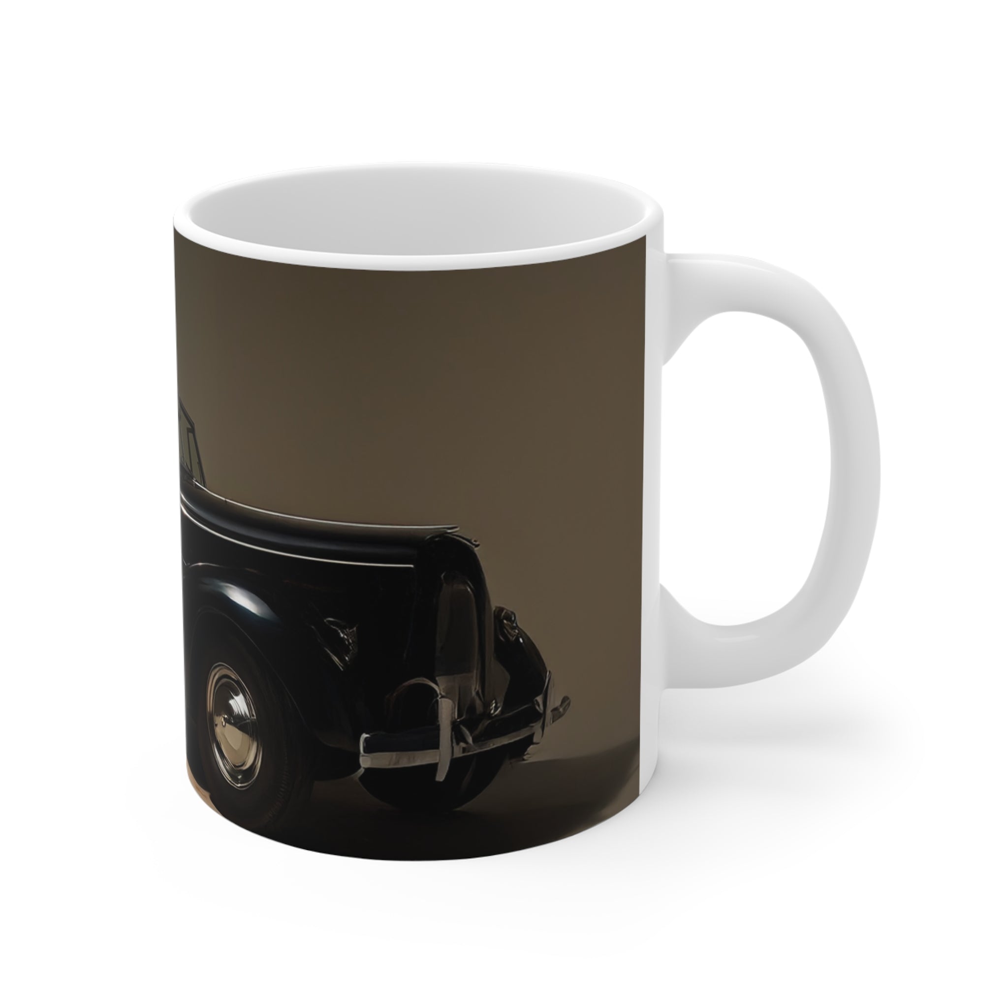 Glamour Dress , Retro  Car, London Mug, Enthusiast Gift, Coffee Cup, Retro, Unique, Mug, Glamour, Retro, Woman, Dress, Red