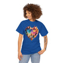 Colorful heart design featuring a chessboard and pieces on a Chess Heart T‑Shirt.