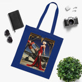 A scenic background with the Vintage Pin-Up Plane Tote — Red Dress Aviation Cotton Tote Bag, fitting for travel or leisure.