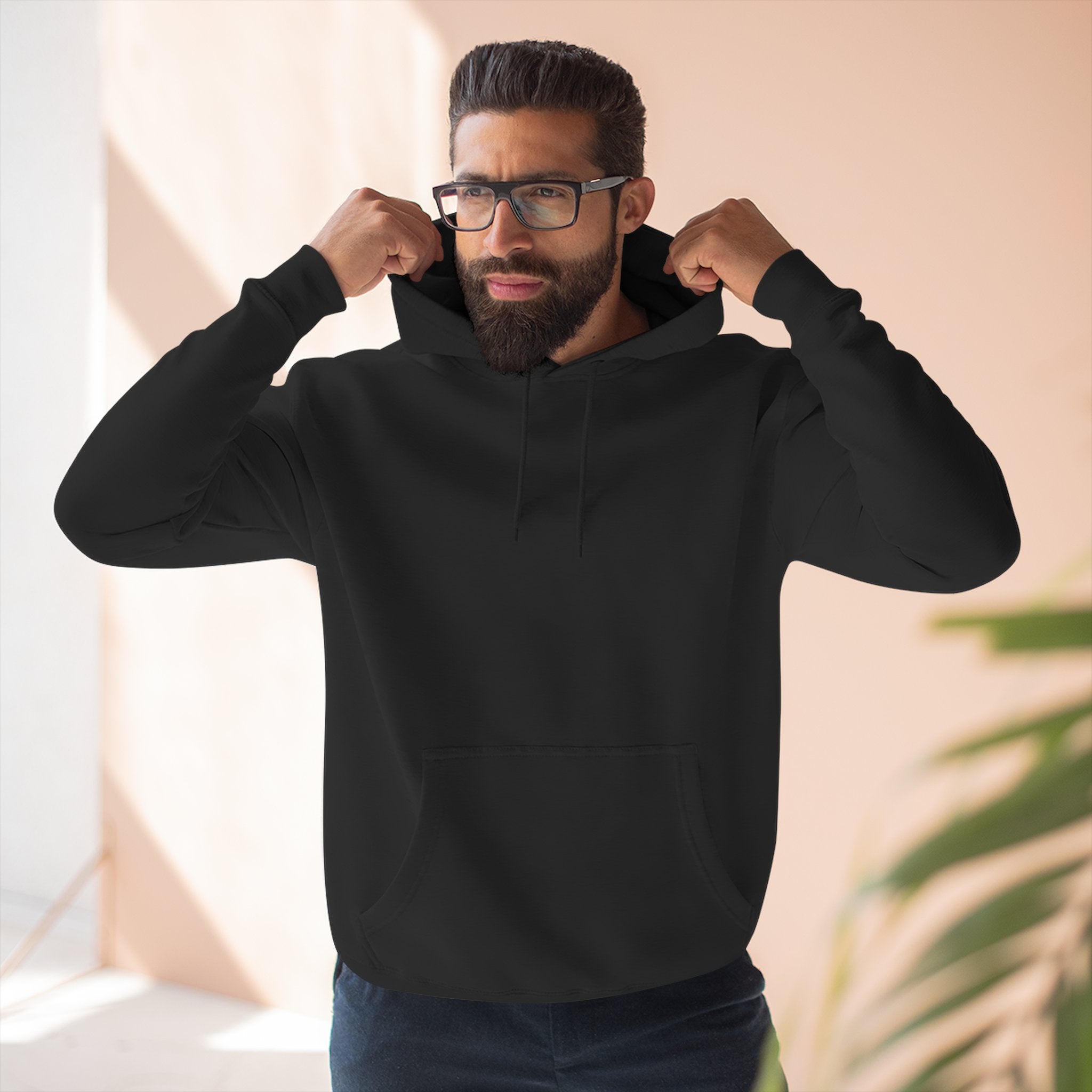Aviator Three-Panel Hoodie folded neatly, showcasing its premium fabric quality.