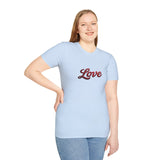 Love Script T-Shirt — Retro Red Cursive Tee