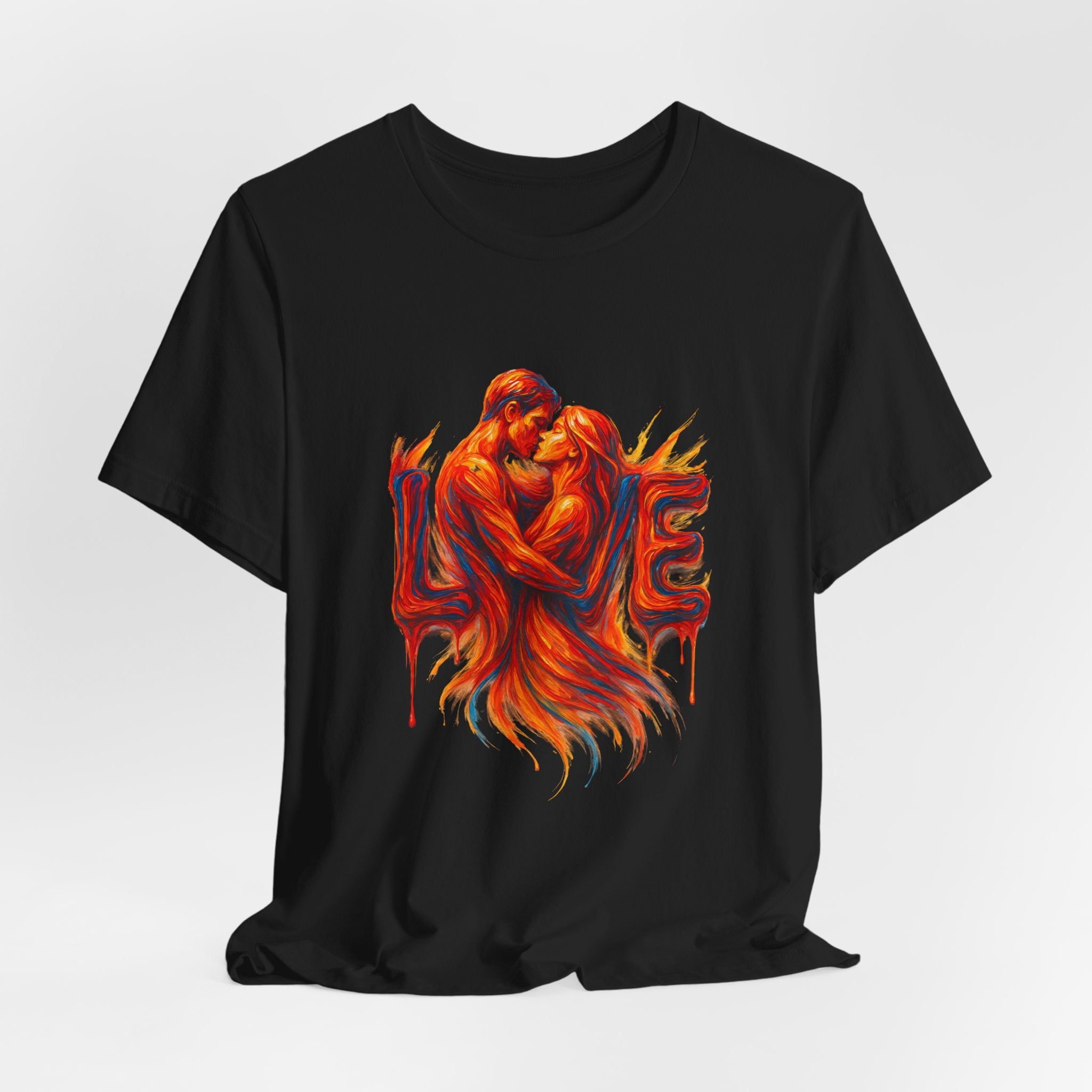 Love Embrace Unisex T-Shirt, Romantic Tee, Gift for Couples, Valentine's Day Apparel, Cute Love Shirt, Sweetheart Gift