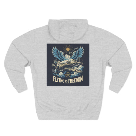 Close up of the soft brushed interior of the Flying Is Freedom Hoodie, offering exceptional comfort.