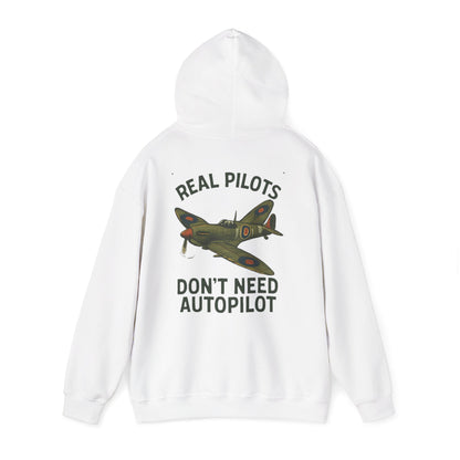 Close-up on the cozy kangaroo pocket of the Pilot Hoodie – &