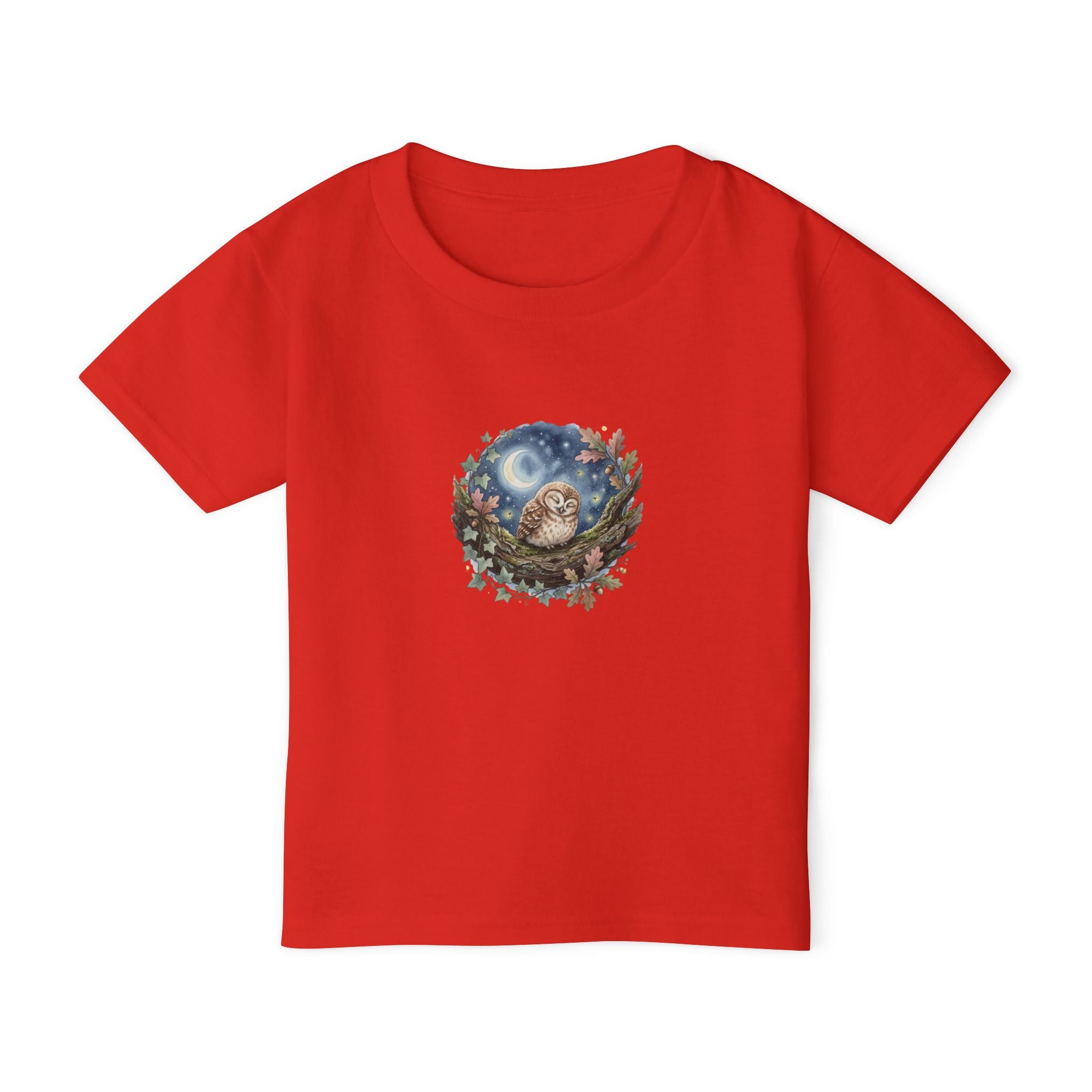Sleepy Owl Toddler Tee — Woodland Toddler Shirt