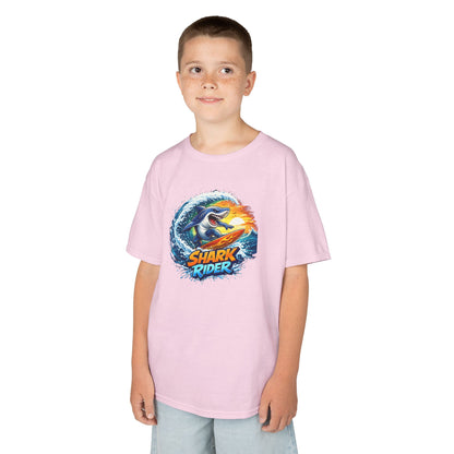 "Shark Rider" Surfing Shark Graphic —  Kids Tee