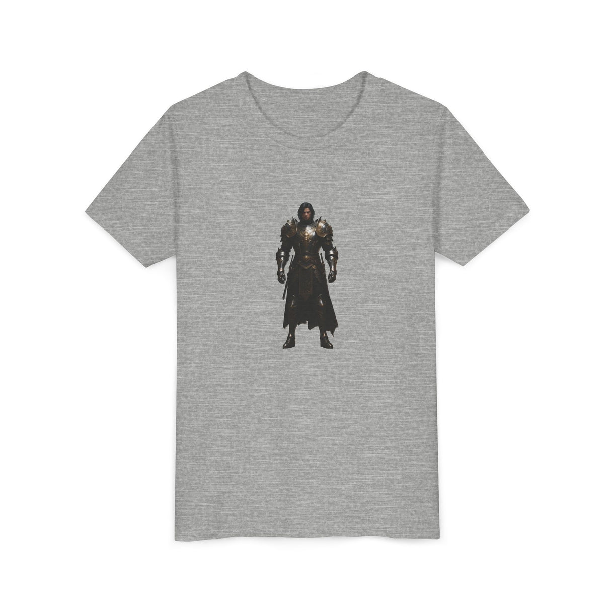 Youth Graphic Tee — Dark Fantasy Knight Silhouette T-Shirt