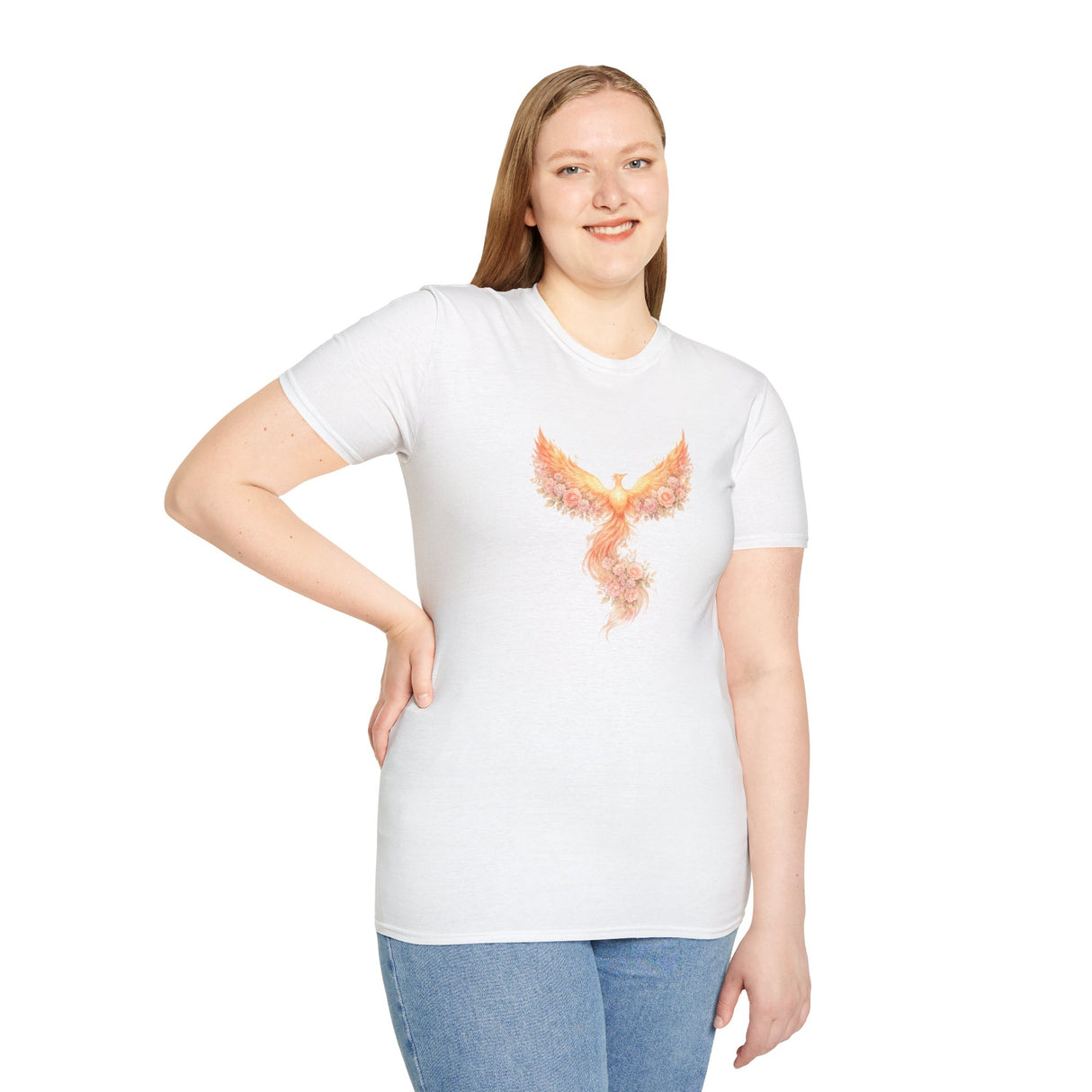 Phoenix Flame T-Shirt — Watercolor Rising Bird Tee