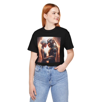 Futuristic Love Tee for Her | Sci-Fi Enthusiast Shirt, Unisex Graphic Tee, Gift for Her, Casual Wear, Geeky Apparel