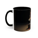 Vintage Glamour Coffee Mug - 11oz with a bold color palette, attracting coffee enthusiasts.