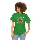 Model wearing the Ace of Hearts T-Shirt, displaying its relaxed fit and vintage playing-card aesthetic.